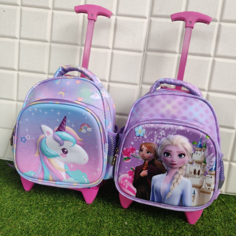 Ransel Troli Anak Paud TK 3D Glossy HSD-12810