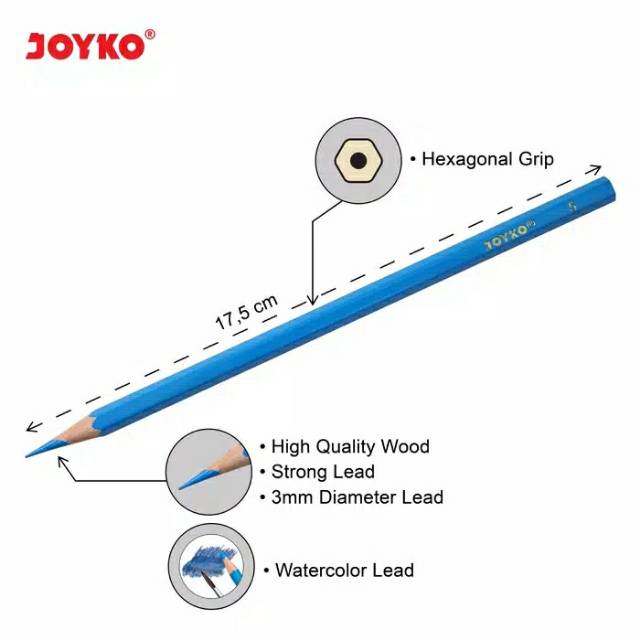 Pensil Warna J0YK0 Panjang 24 Warna