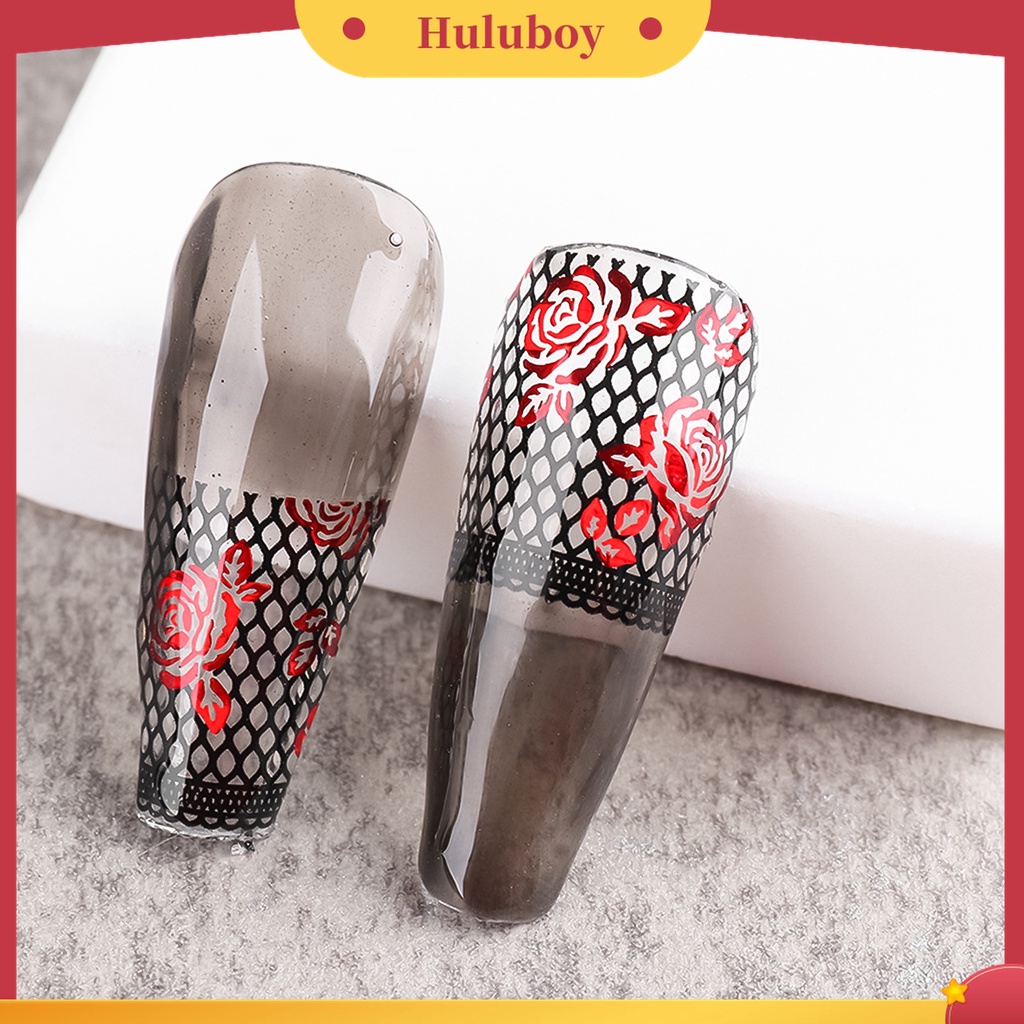 Huluboy Huluboy♡ Stiker Nail Art Warna-Warni Gaya Retro Untuk Wanita