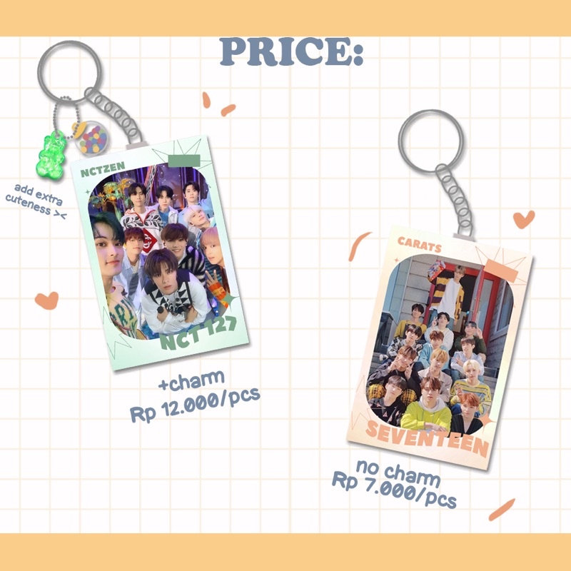 BOY GROUP VERSION KEYRING BTS ENHYPEN NCT127 NCT DREAM SEVENTEEN STRAY KIDS THE BOYZ TREASURE TXT GANTUNGAN KUNCI OT GANCI KEYCHAIN