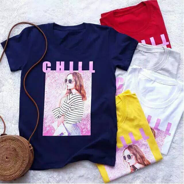 T-shirt CHILL /kaos cewek chill /tumblr tee