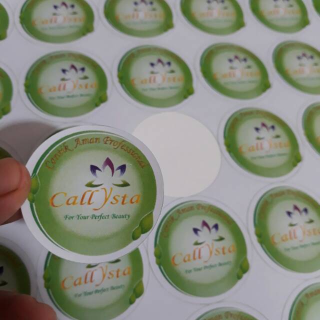 

Promo cetak Sticker vinyl susu glossy plus cutting