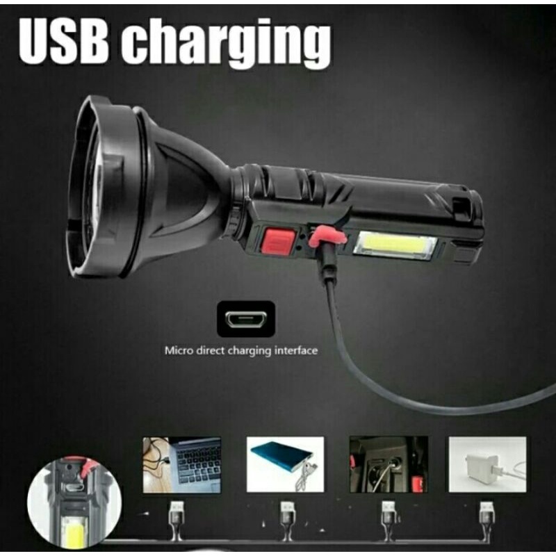 Cod Senter Super terang  L830 USB Charger 4 in 1 termurah