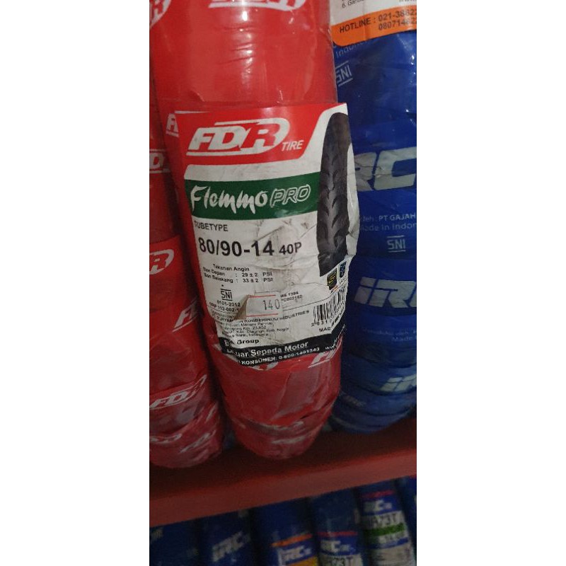 Ban Luar FDR 80/90-14 Type Flemmo Tubetype (bukan tubeless) ban mio