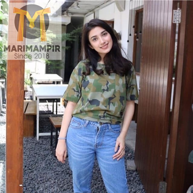 Marimampir Army Loreng Tee Baju Kaos Wanita Shirt 6911