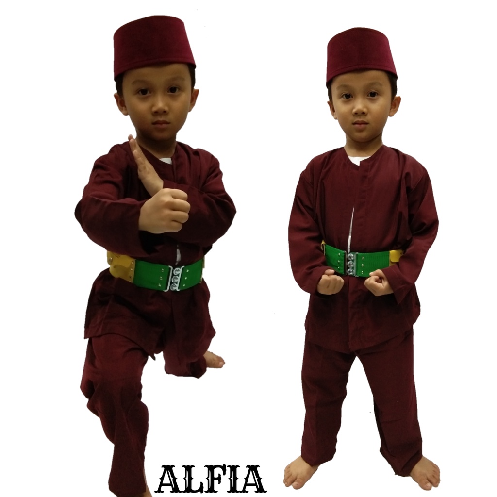 Baju Betawi Anak Terlengkap 1 Paket Pakaian Adat Betawi