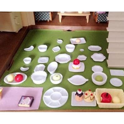 Food Dishes Plate Miniature - Miniatur Peralatan Makan (33pcs)