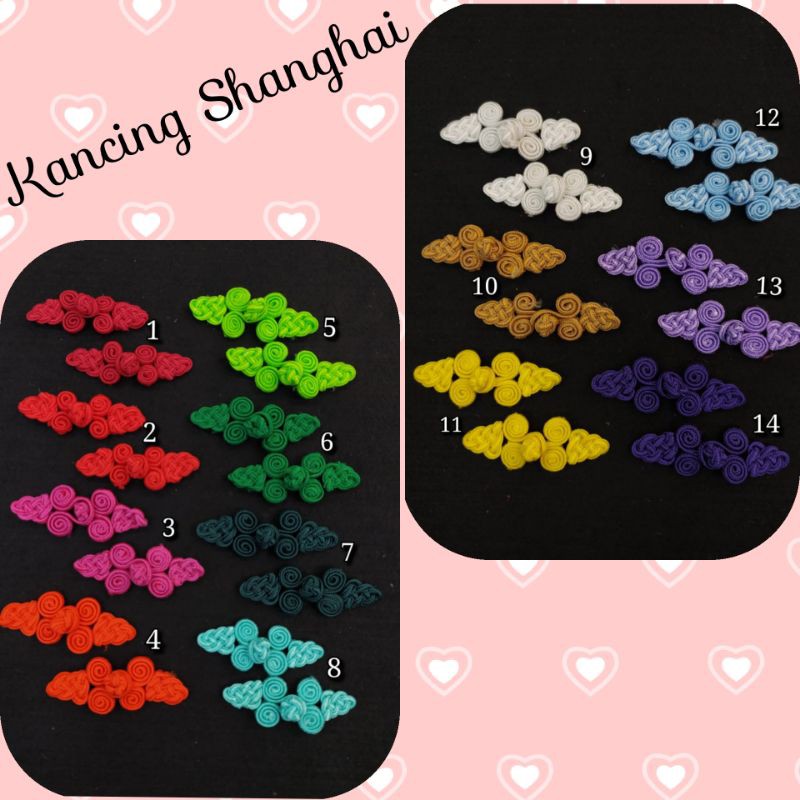 6 buah - Kancing Shanghai / Kancing Cina / Kancing Cheongsam 6 pieces