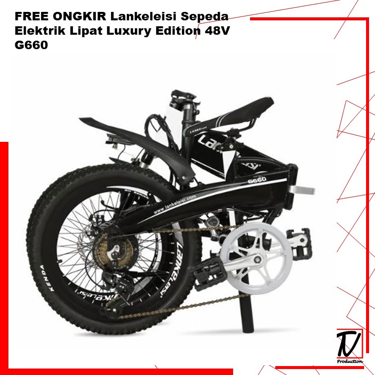 FREE ONGKIR Lankeleisi Sepeda Elektrik Lipat Smart Moped Luxury Edition 48V G660