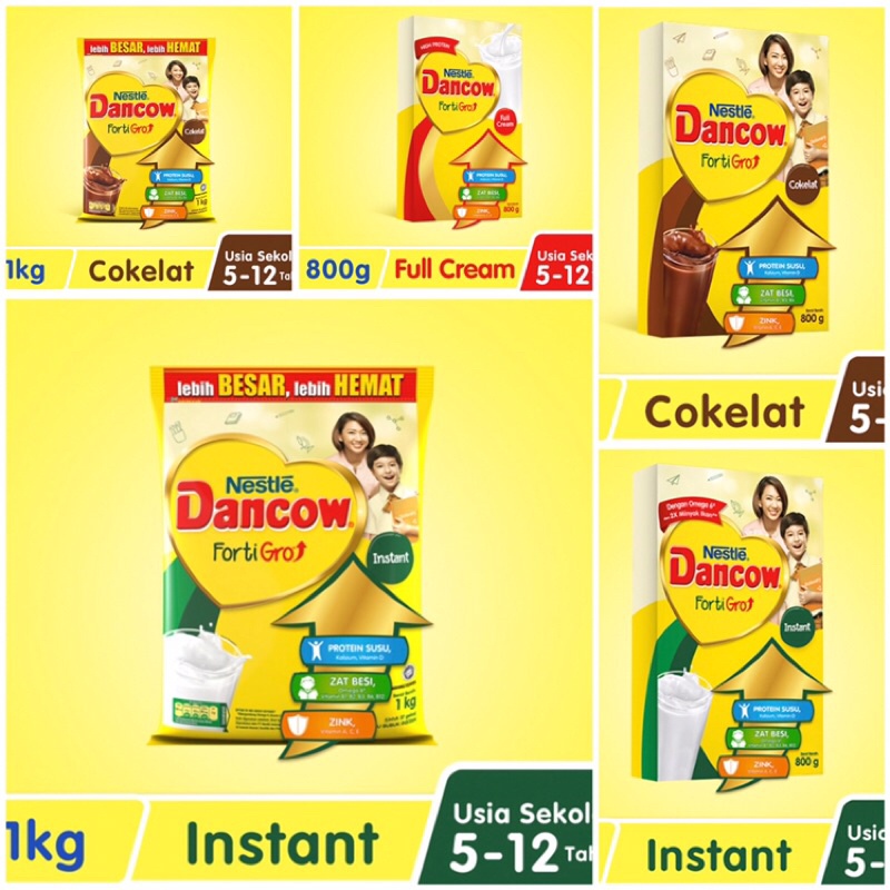 

DANCOW COKLAT INSTANT FULL CREAM FORTIGRO 200 400 780 800 1000 G 1kg 1 kg [PT5]