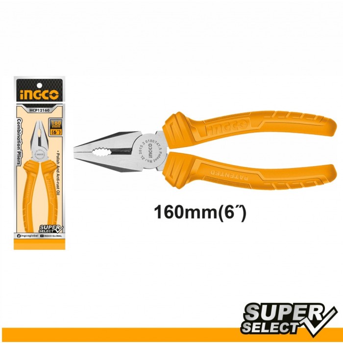 INGCO HCP12160 TANG KOMBINASI BASIC COMBINATION PLIERS 6 Inch / 160mm