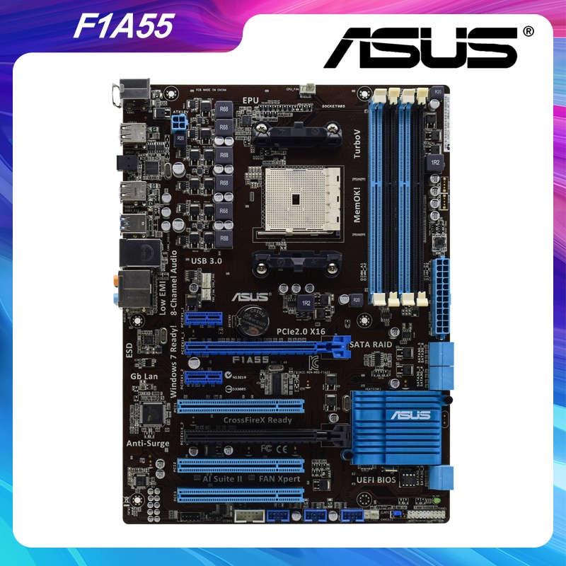 PREORDER ASUS F1A55 Socket FM1 AMD A55 Original PC Motherboard DDR3 64GB AMD A8-3870K A6-3670K Cpus 