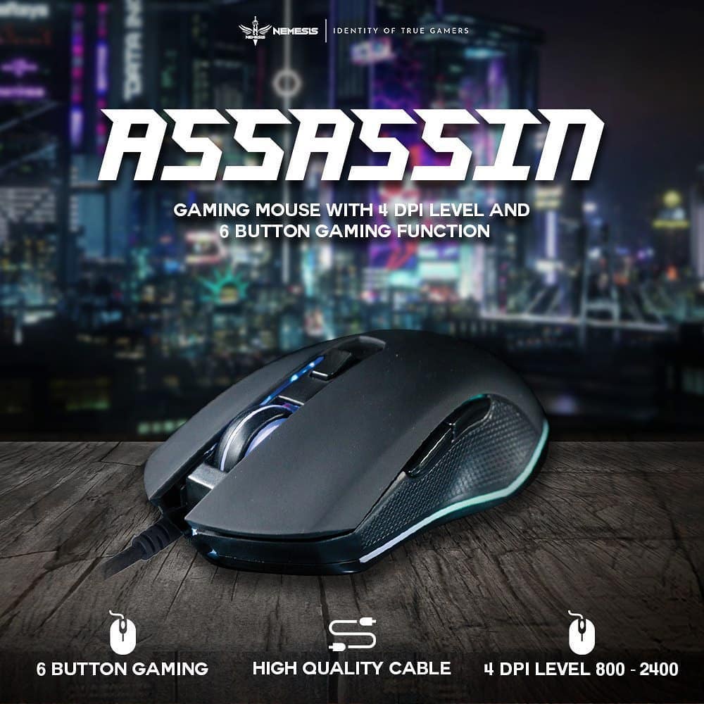 NYK G-06|G06 ASSASSIN Mouse GAMING Wired Led RGB DPI 800 - 2400