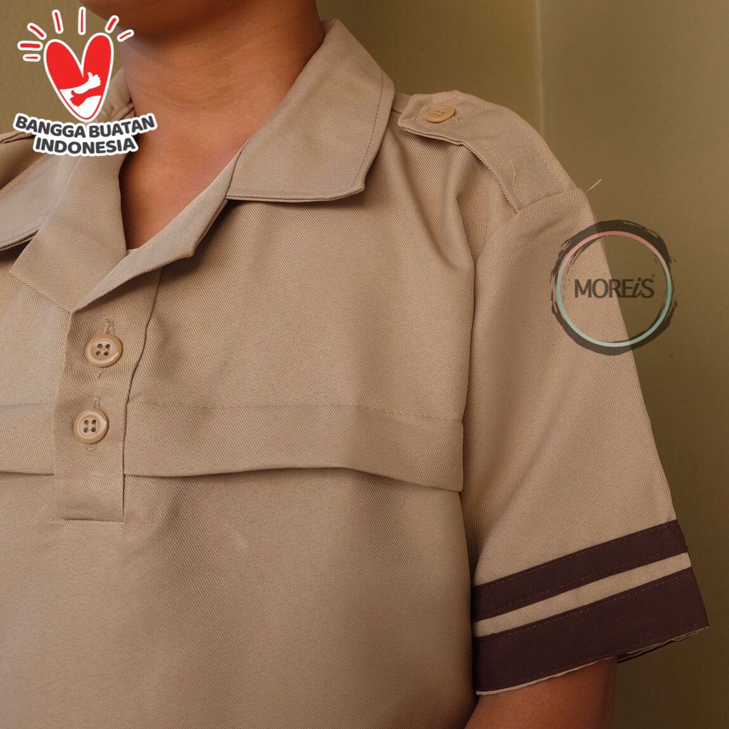 Seragam Baju Pramuka Siaga Bahan Rapilo/Laricci