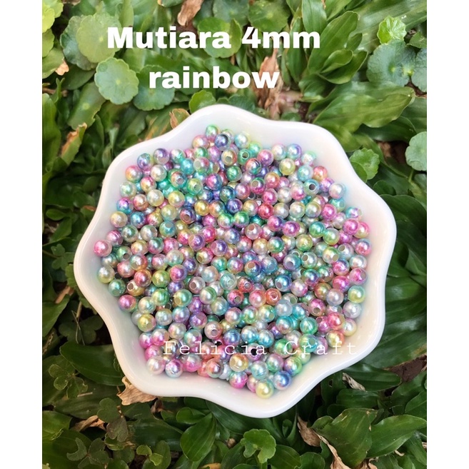 10gram. Mutiara ringan manik gradasi 2 warna sembur