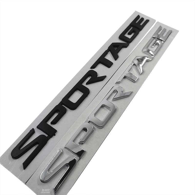1pc Stiker Emblem Tulisan Sportage Bahan Abs Krom Warna Hitam Untuk Bagasi Belakang Mobil