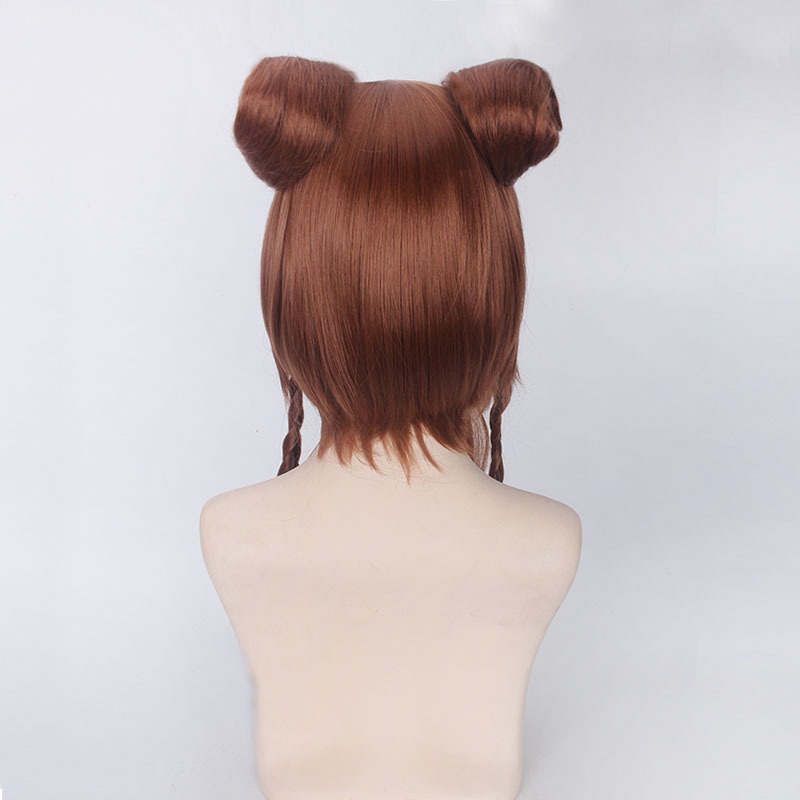 LOL-152 wig rambut palsu daily lolita cosplay karakter fun bun twintail cina