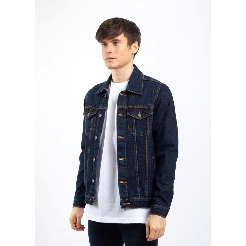 JAKET MURAH COCOK LEBARAN HARI RAYA / Erigo Trucker Saji Navy