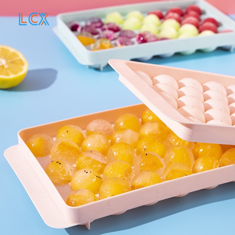 LCX Cetakan Es Batu + Penutup 18 Kotak Ice Cube Tray Bahan Dengan Tutup VS-96