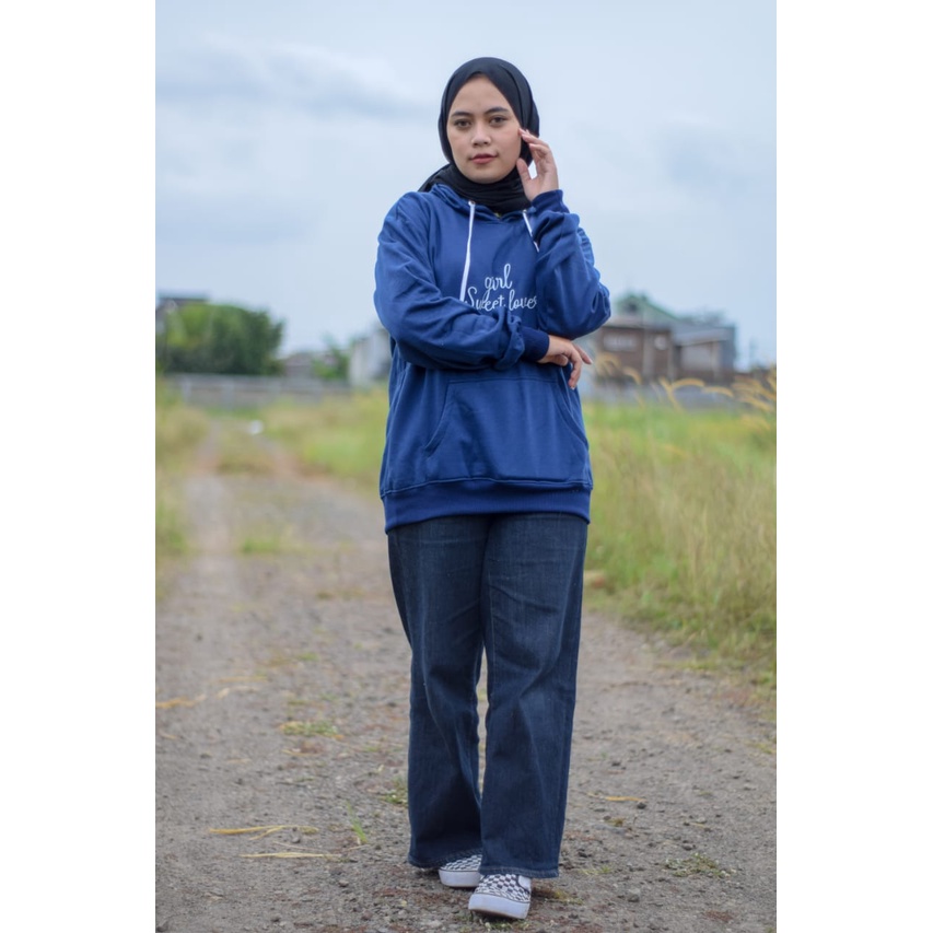 GIRL SWEET LOVE HOODIE WANITA - ATASAN KEKINIAN PREMIUM