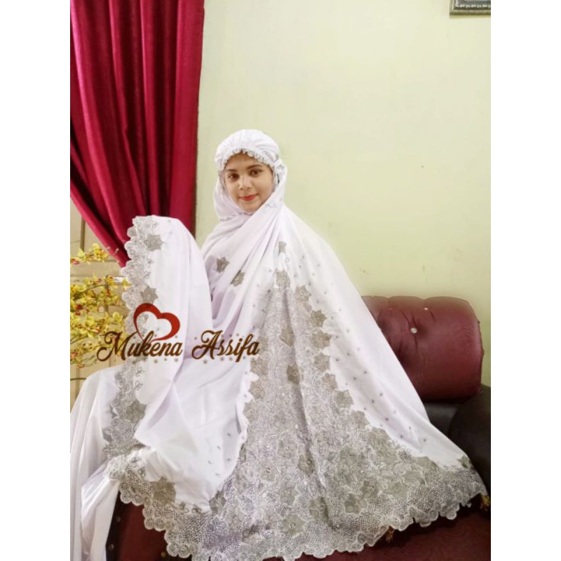 MUKENAH BORDIR PUNGGUNG MUKENA ASSIFA BORDIR PADANG BUKITTINGGI