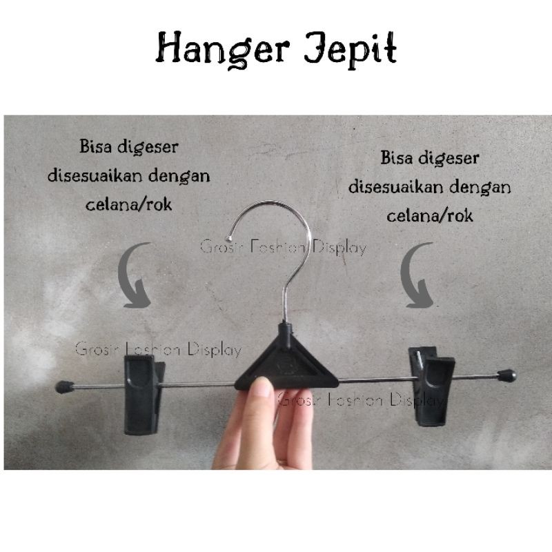 Hanger Jepit Celana / Gantungan Celana / Gantungan Besi Celana dan Baju / Hanger Jepit Geser(BH)