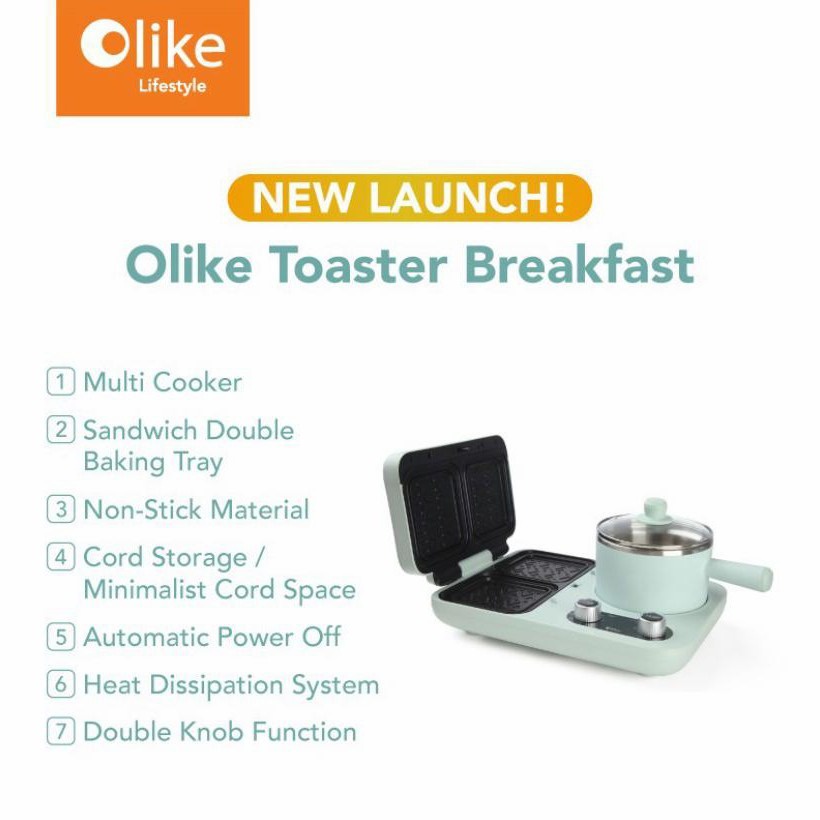 Breakfast Sandwich Maker Multifungsi Olike DSL-A13F1