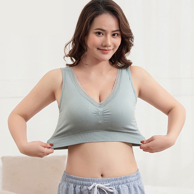 Tank Top Bra Big Size Besar BH Tanpa Kawat Seamless Bra Olahraga Zero Feel Korea