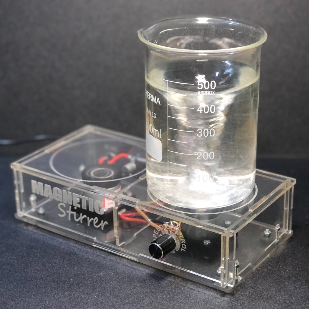 Magnetic Stirrer Akrilik 2 Motor Spin Bar Pengaduk Pemutar Otomatis Bergaransi