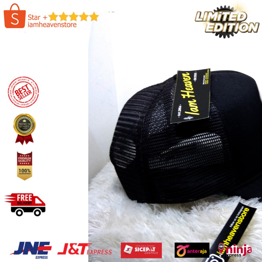 Topi Gunung Traveling Pendaki Trucker Jaring Tulisan Korea