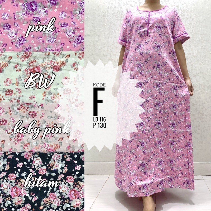 Longdress lengan pendek  katun jepang ori  pretty girl busui 