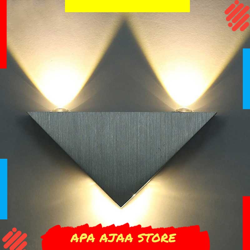 Hot Promo ! TaffLED Lampu Hias Dinding LED Modern Triangle Aluminium 3W ABD-3W-SJX