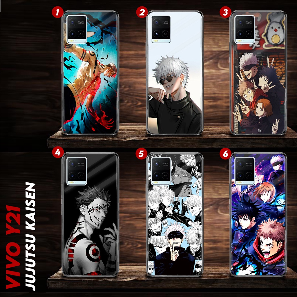 Case Glossy Vivo Y21 Y21S Y33S Y21T Y21A Y21E Y33T  // [S56] - "Jujutsu Kaisen Anime" - Hardcase Glo