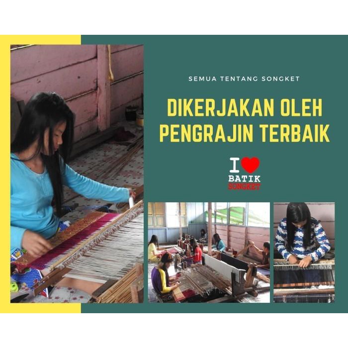 Songket Mesin Motif 6 Warna Putih Tulang Pastel Benang Silver Tenun 065