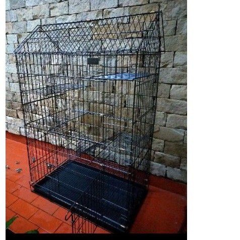Kandang Kucing 4 Tingkat + Roda + Besi Tebal Lipat 60x40x110 Expedisi-1