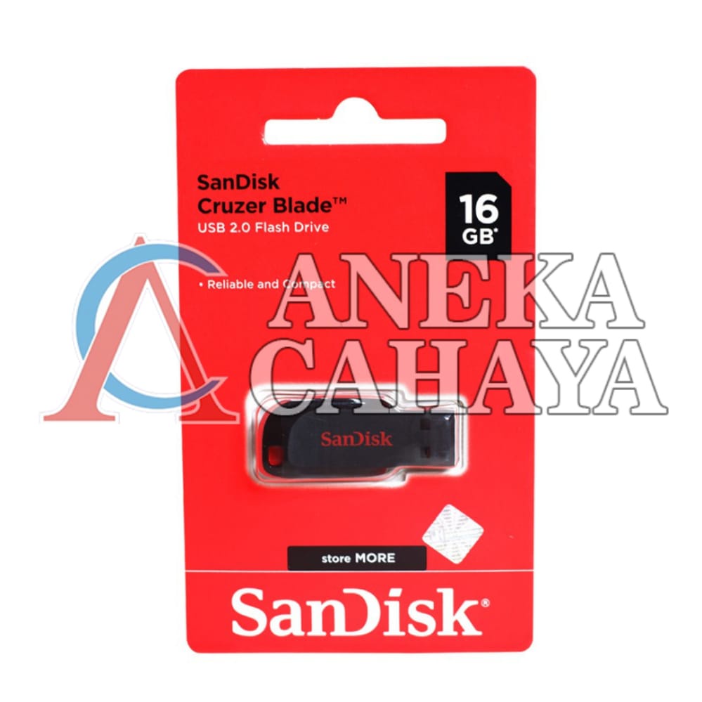 Flashdisk SanDisk 16GB USB 2.0 Cruzer Blade CZ50 - Garansi Resmi 5 Tahun