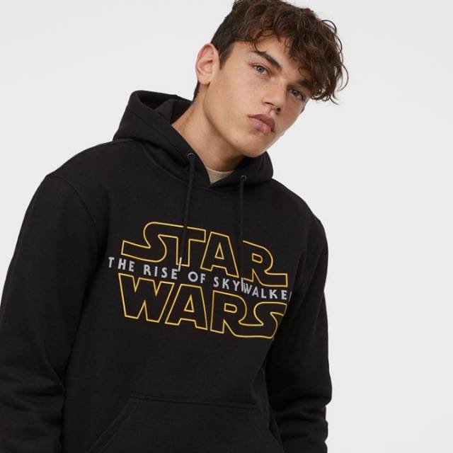 Hoodie H&amp;M Starwars Black logo bordir Hoodie Starwars HnM Original