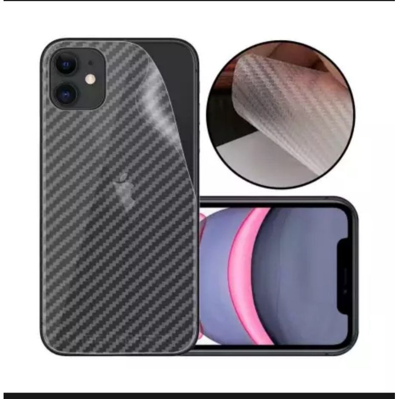 Garskin Carbon iPhone 6 6+ 7 7+ 12 12pro 12pro Max 13 13pro X/XS XR XSMax Back Screen Prodector Skin