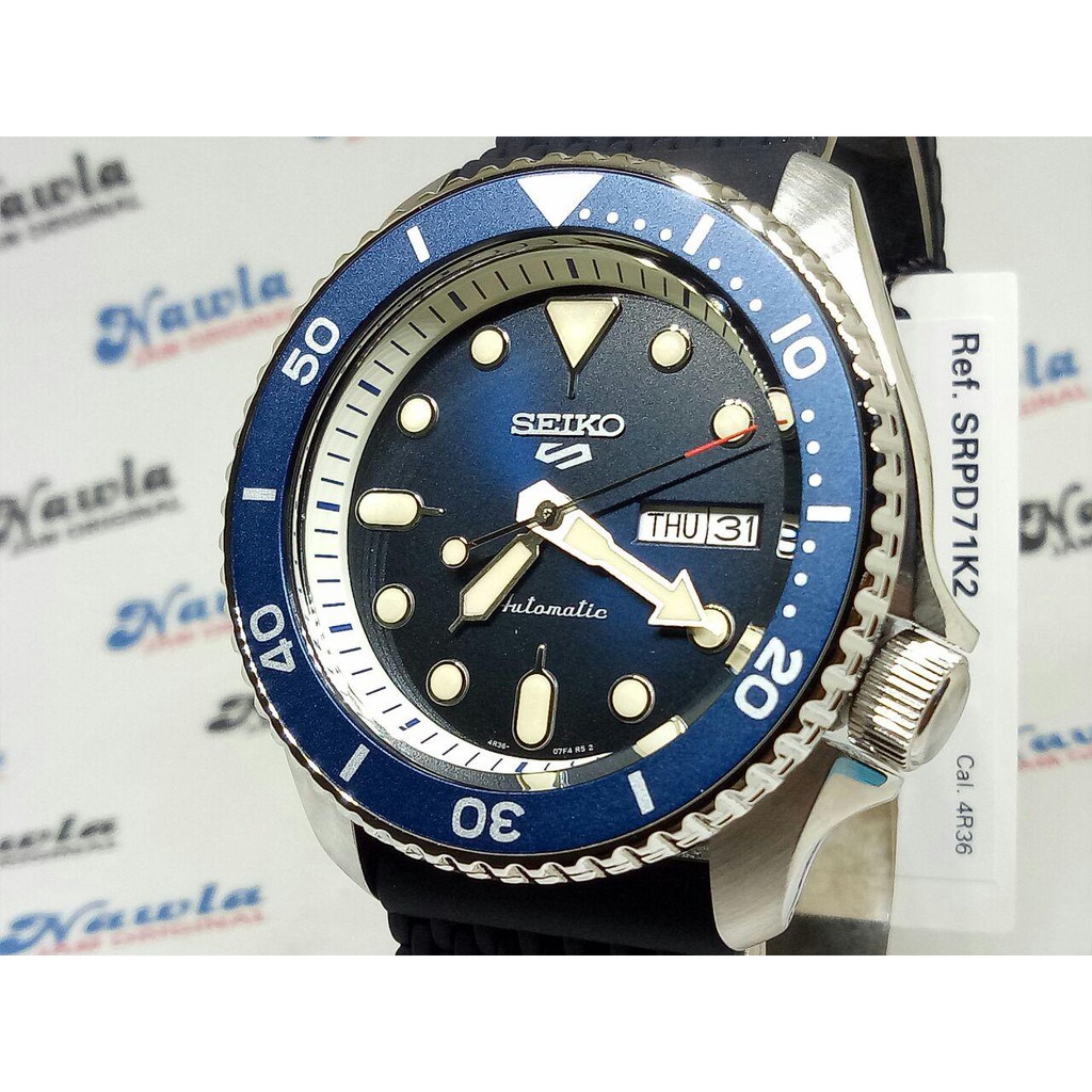 Seiko 5 Sports SRPD71K2 Automatic Blue Dial - Jam Tangan Pria SRPD71