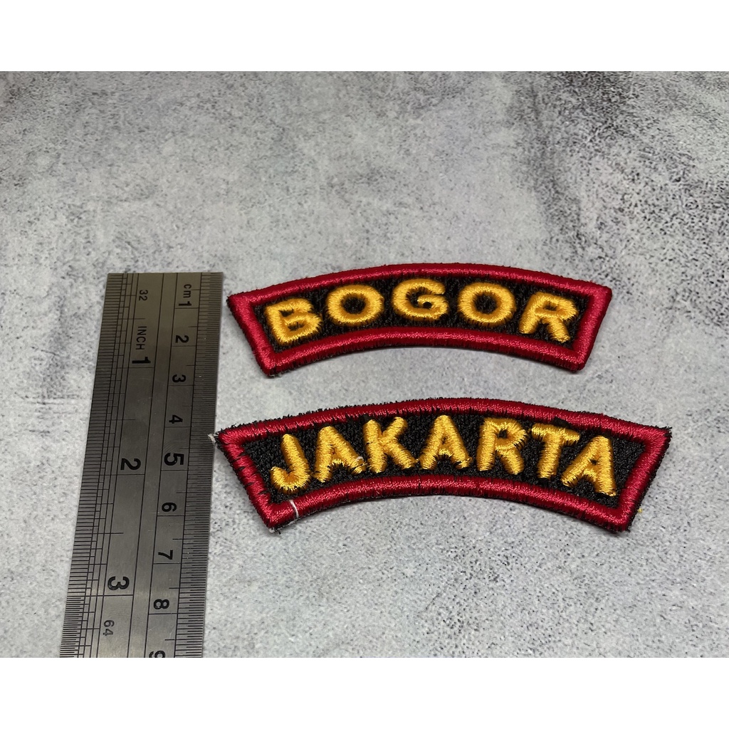 Badge Daerah Satpam | Bordir Timbul Daerah | Bordiran Satpam