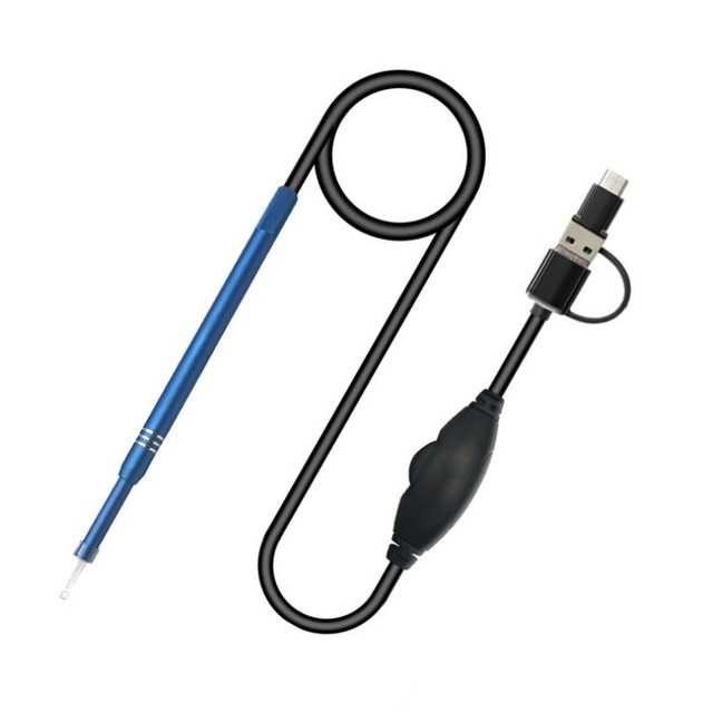 Bayar Ditempat 3 in 1 Kamera Endoscope HD Visual USB Earpick with 6 LED - JC- 7MM