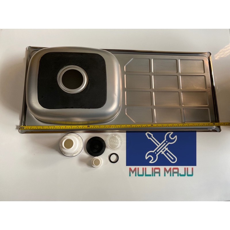 BAK CUCI PIRING STAINLES 96cm x 43 cm/ BAK CUCI PIRING 96cm stanlis