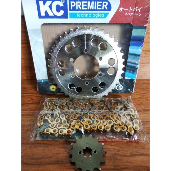 GEAR SET RANTAI GOLD NINJA RR GEAR PAKET RANTAI GOLD KAWASAKI NINJA RR 14T-39T  RANTAI 520-104 KC PREMIER