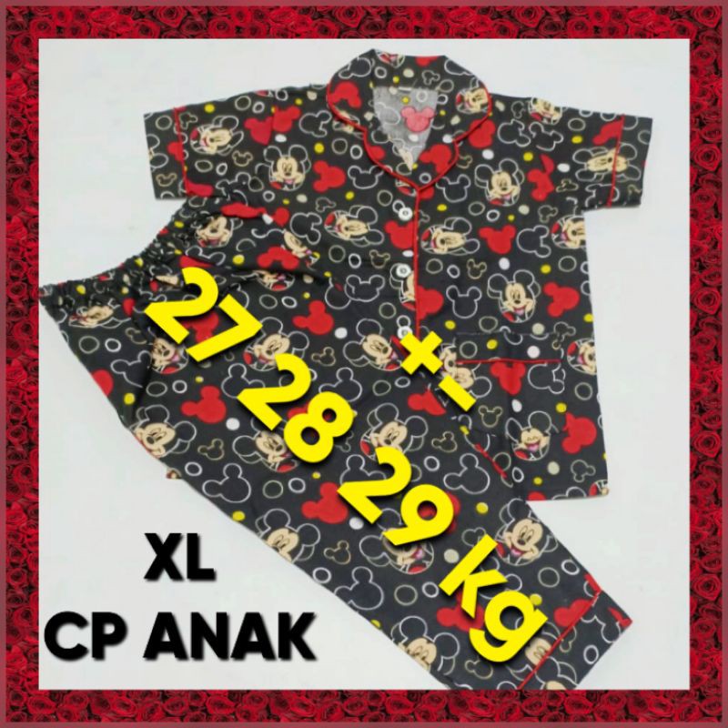 Piyama anak motif 1-10 tahun