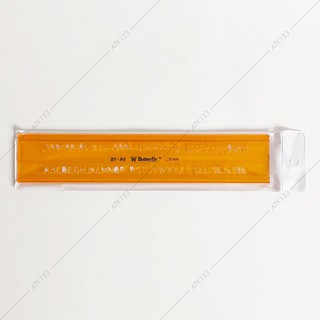 Penggaris Sablon Mal Huruf 5 mm Butterfly BT R5 Penggaris Sablon Mal Huruf 5 mm Butterfly BT R5