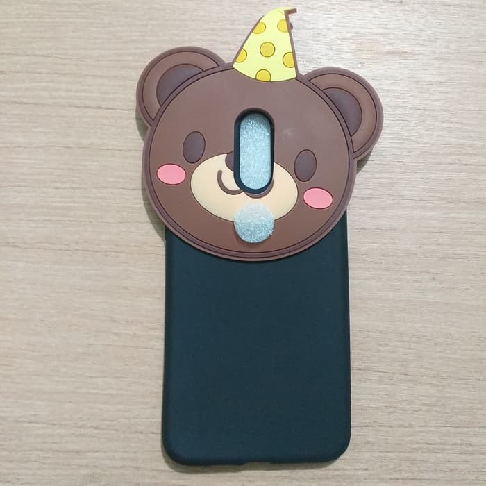 Case Nokia 6.1 Plus 6.1plus New Matte Black Karakter 3D Brown Bertopi