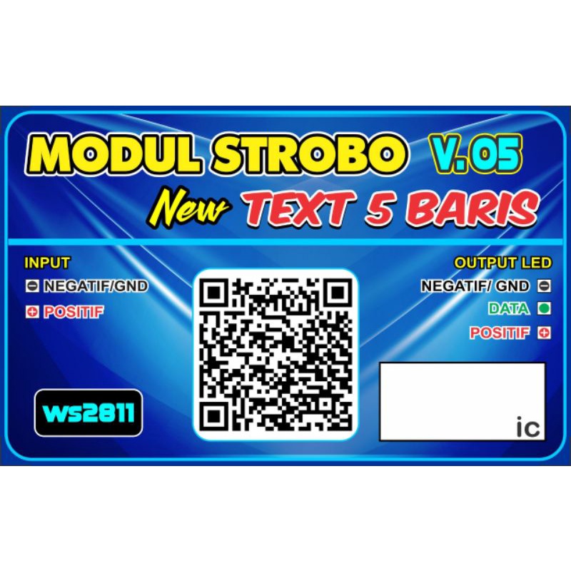 MODUL STROBO TEKS 5 BARIS VOL.05 LED WS2811