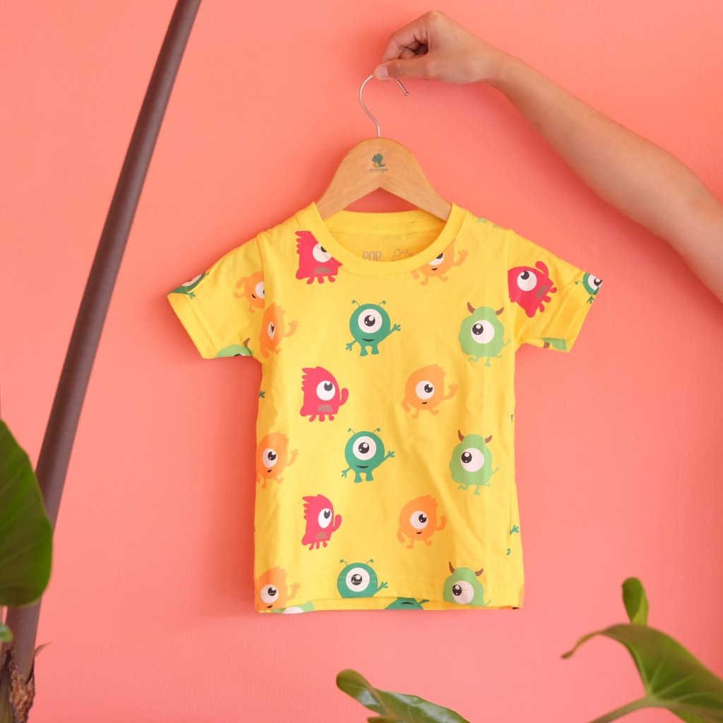 

Pop Kidswear Yellow Monster Tee - Kaos Monster Kuning