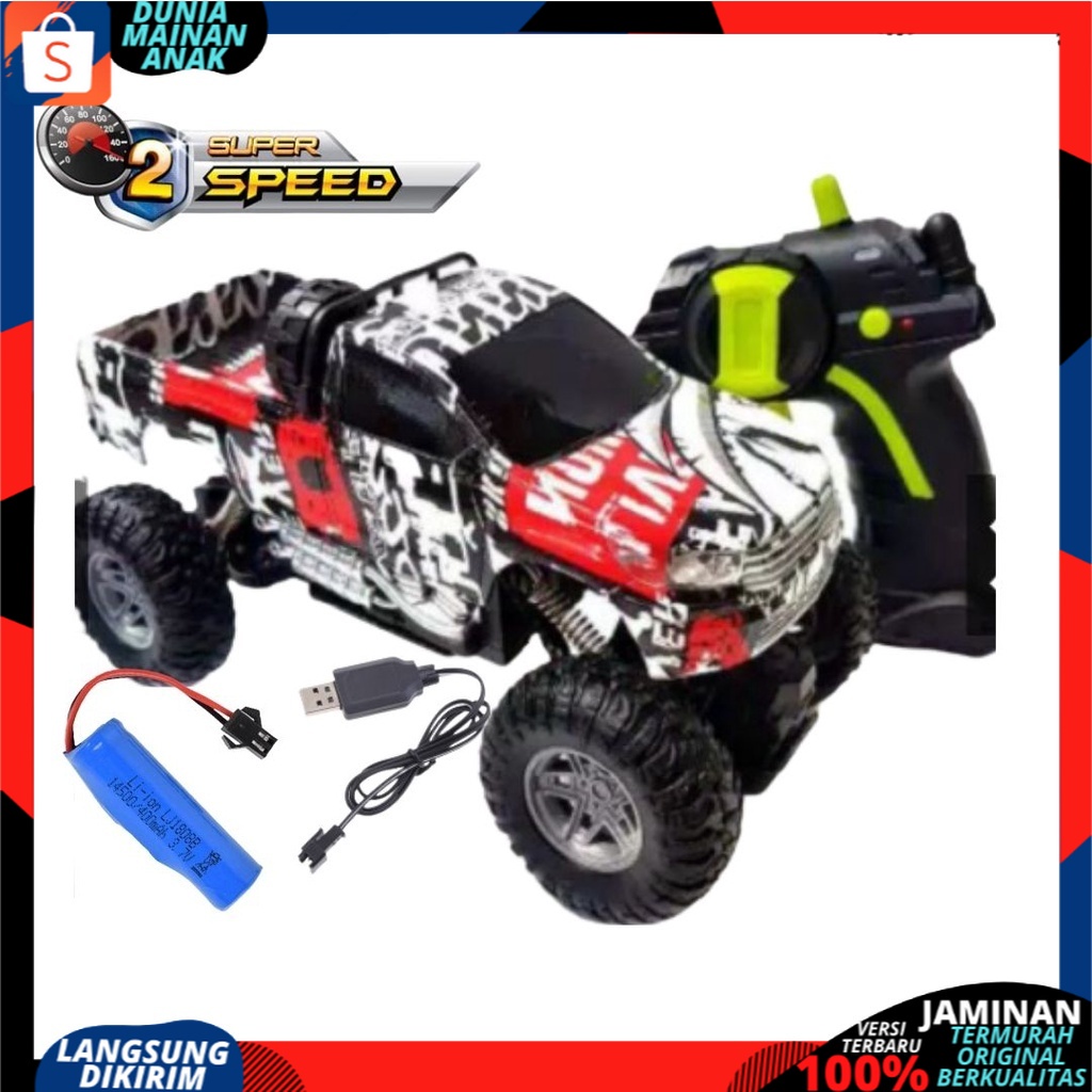 Mobil Remote control Offroad Rc Car Jeep Rock Crawler Pickup Baterai Cas Terbaru