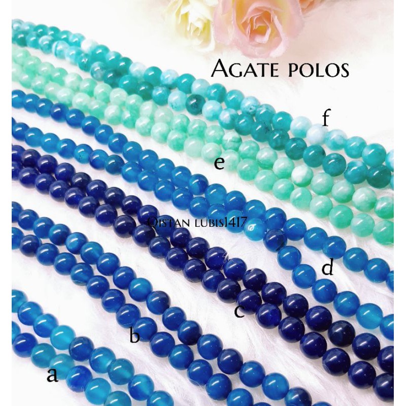 batu alam agate polos 8mm